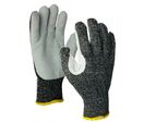 Gant en maille sans coutures résistante à la coupure avec renforcement en cuir croûte | GKK330C