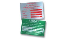 Plaque constructeur aluminium 3M rigide 1mm anodisée couleur