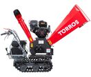 Broyeur de branches sur chenilles ø120mm 15CH 420cc essence démarrage électrique + brouette à moteur à chenilles plateau 300kg 6,5CH Torros RHK122
