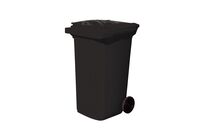 Conteneur de tri 240 l noir PEHD résistante aux chocs | B240LROUL Noir 