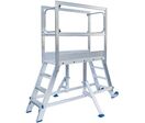 Solide - Passerelle 6 marches aluminium - Charge 150kg - Hauteur travail 3.5m - Éco-responsable