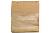Sac papier liassé avec fenêtre en amidon de maïs - 4,5 kg 35 x 35 cm