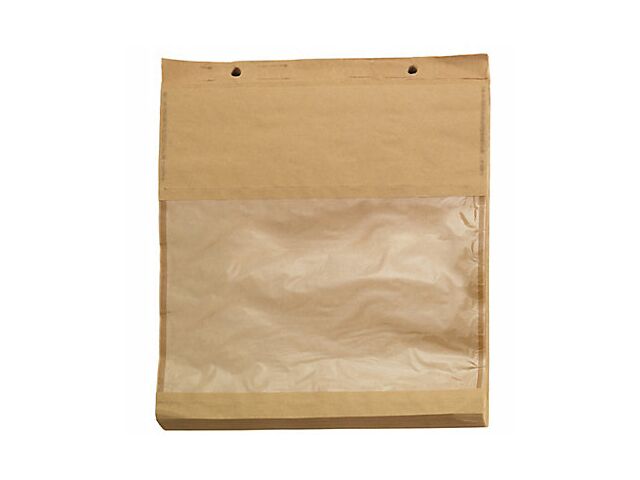 Sac papier liassé avec fenêtre en amidon de maïs - 4,5 kg 35 x 35 cm