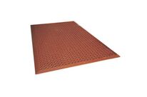 Tapis Caoutchouc Polyvalent Biseaute Antifatigue Rouge 91x152 Cm