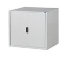 Sofame - Armoire basse à rideaux Gris Clair - 120x100x45 cm - Charge 300kg - Acier - Éco-responsable