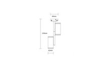 Double Spot LED 2x7W pour Rail Magnétique M05 48V - Blanc Chaud 2300K - 3500K