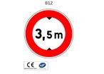 Panneau B12 Limitation de hauteur
