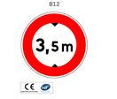 Panneau B12 Limitation de hauteur