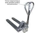 Transpalette inox à pompe hydraulique monobloc - 2000 kg