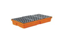 Manutan Expert - Bac de rétention plastique 90L - Orange 1200x640x160mm - PEHD, Emboîtable, 10 ans garantie