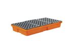 Manutan Expert - Bac de rétention plastique 90L - Orange 1200x640x160mm - PEHD, Emboîtable, 10 ans garantie
