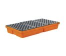 Manutan Expert - Bac de rétention plastique 90L - Orange 1200x640x160mm - PEHD, Emboîtable, 10 ans garantie