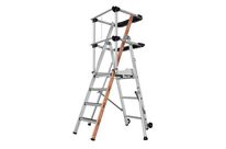 Tubesca-Comabi - Plateforme double tablette aluminium - 3 marches - Hauteur travail 2.94m - Charge 150kg - Éco-responsable