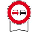 Panneaux temporaire de prescription B3 Voiture interdit de doubler