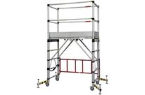 Duarib - Échafaudage roulant Télétower 2 aluminium - Hauteur travail 4m - Compact et mobile