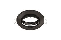 Support Spot Encastrable GU10 LED Orientable Rond Noir