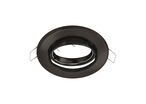 Support Spot Encastrable GU10 LED Orientable Rond Noir