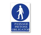 Panneau picto passage piéton obligatoire