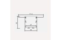 Profilé Encastrable Large 2m Aluminium pour Ruban LED Couvercle Blanc