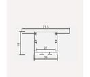 Profilé Encastrable Large 2m Aluminium pour Ruban LED Couvercle Blanc