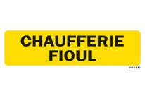 Panneau chaufferie fioul - Fond jaune