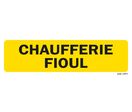 Panneau chaufferie fioul - Fond jaune