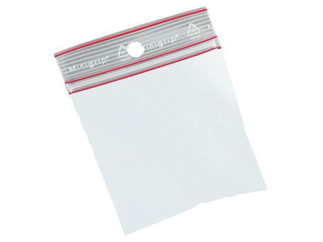 Minigrip - Sachet plastique Zip 160x220mm Transparent - 100 µm - Usage Alimentaire