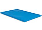 Couvercle bleu turquoise pour caisse plastique Athéna L.600 x P.400 mm