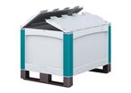 Bito - Caisse-palette plastique SL86 800x600x720mm - 223L, 500kg charge max, usage alimentaire, polypropylène, gris