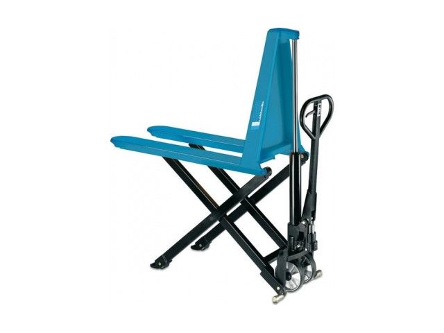 Transpalette haute levée manuel bleu 1000 kg