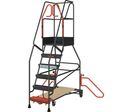 Fimm - Escabeau de rayonnage ergonomique 6 marches - Charge 150kg - Hauteur d'accès 3.10m - Acier