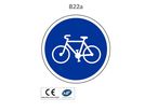 Panneau B22a Piste ou bande cyclable obliagtoire