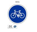 Panneau B22a Piste ou bande cyclable obliagtoire