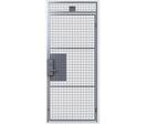 Troax - Porte Battante Grillagée UX 450 - Gris 2.20m x 1.20m - Acier, Fermeture à Clé, Éco-responsable