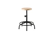 Tabouret Guichet Assise Bois Ass H Min:57 Cm Ass H Max:70 Cm