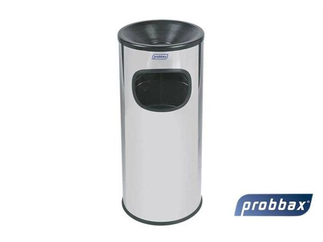 CENDRIER / POUBELLE AVEC SEAU INTERIEUR / INOX BRILLANT - 30 L