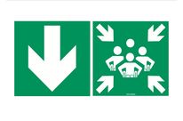 EVACUATION DIFFEREE HANDICAPES - Signal de balisage de l'espace d'attente sécurisé