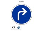 Panneau B21c1 Direction obligatoire à droite
