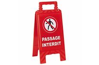 Chevalet de signalisation - "PASSAGE INTERDIT"
