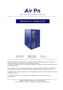 Sécheurs frigorifique pour air comprimé