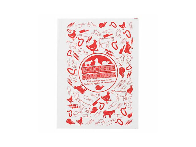 Papier imprimé paraffiné 1 face en format - "BOUCHERIE-CHARCUTERIE" 33 X 50 cm