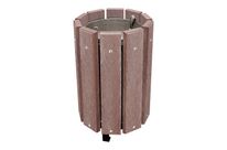 Poubelle de ville ronde en plastique recyclé Alloa