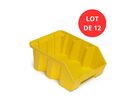 Lot de 12 Bacs DUETTO 12,5 litres plastique jaune