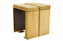 Tabouret Gavarres en Corten et bois
