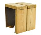 Tabouret Gavarres en Corten et bois