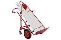 Fimm - Diable porte-bouteilles élingable 250kg Rouge - Sol accidenté - Acier - Roues Pneumatiques