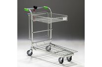 Chariot magasin emboitable avec panier rabattable