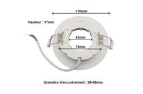 Pack de  10 - Support Spot Encastrable GX53 LED Rond BLANC