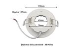 Pack de  10 - Support Spot Encastrable GX53 LED Rond BLANC