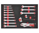 Servante d'atelier rouge - 7 tiroirs - Mini Foam Master - 217 outils Teng Tools TKW26R217F